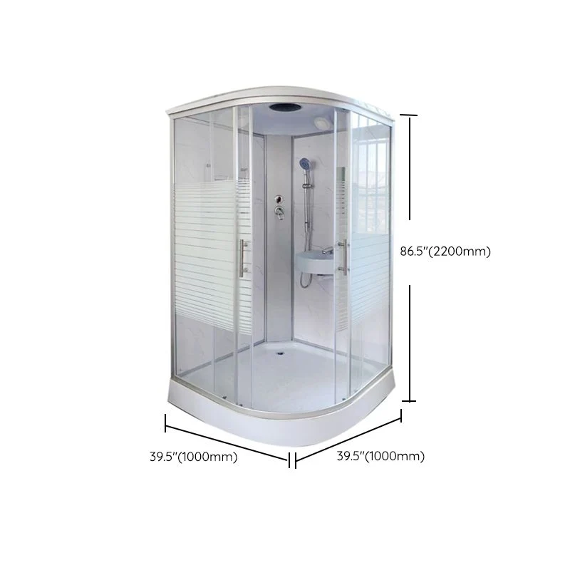 Cabina de ducha moderna con escurridor gris y cabina de ducha con puerta corrediza Clearhalo