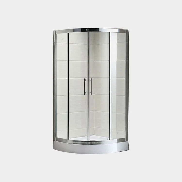 Cabina de ducha moderna, equipo de ducha de esquina deslizante doble de vidrio fácil de limpiar de vidrio templado Clearhalo