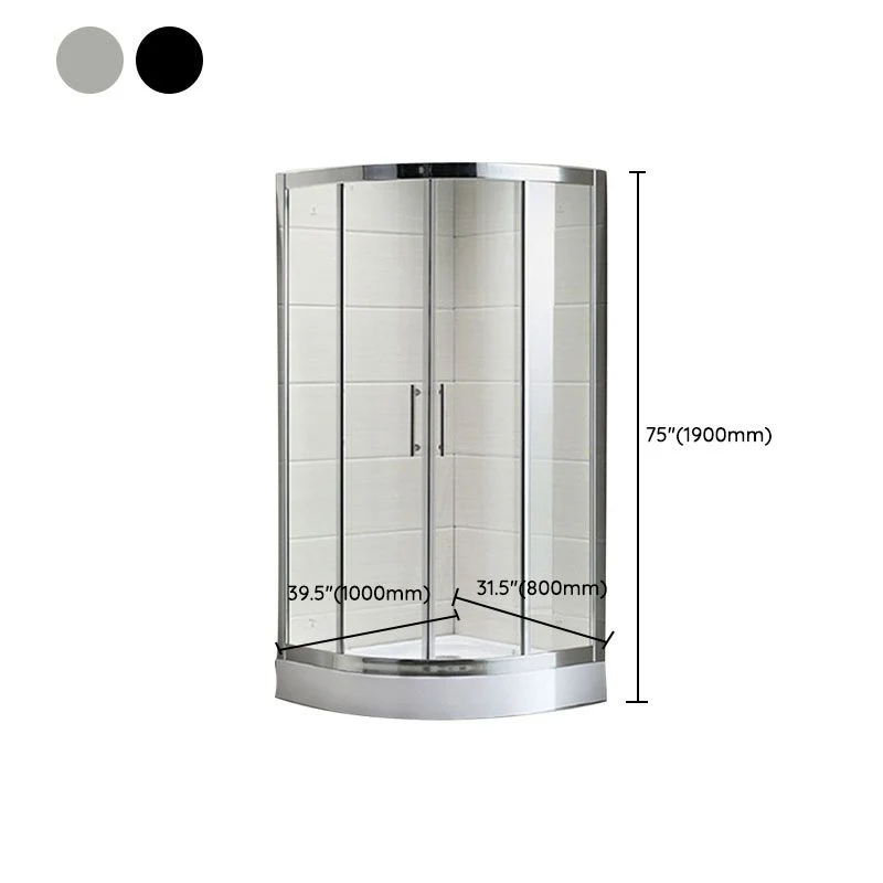 Cabina de ducha moderna, equipo de ducha de esquina deslizante doble de vidrio fácil de limpiar de vidrio templado Clearhalo