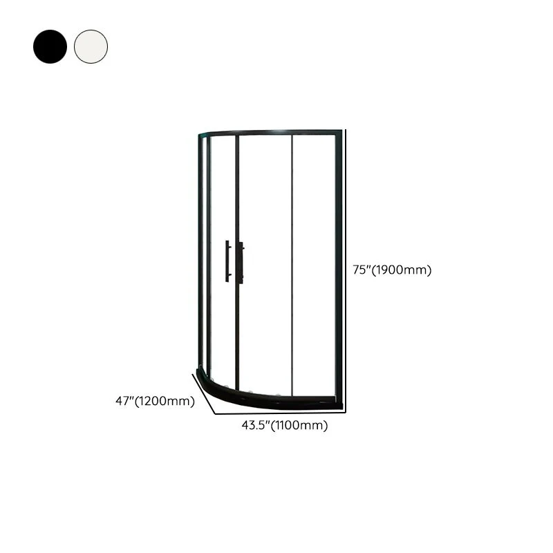 Cabina de ducha plateada y negra Cabina de ducha de vidrio templado transparente Clearhalo