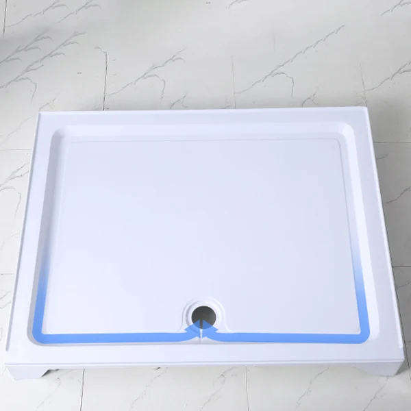 Cabina de ducha rectangular con puerta corrediza y ducha de vidrio esmerilado Clearhalo