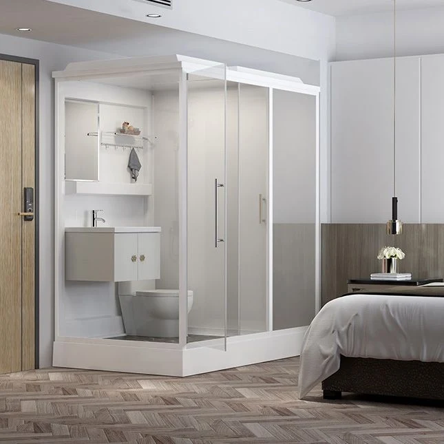 Cabina de ducha rectangular moderna cabina de ducha templada transparente para baño Clearhalo