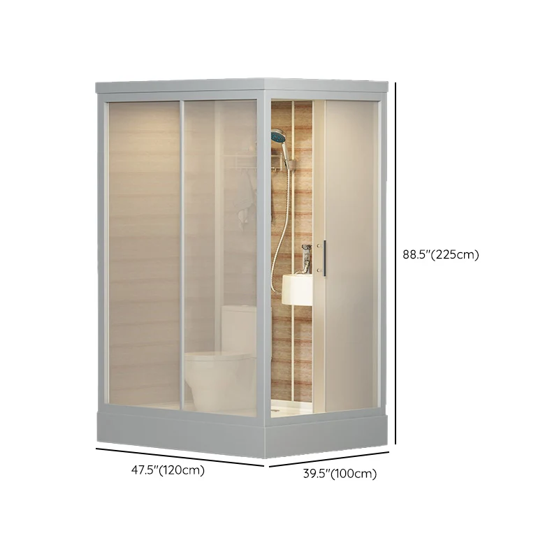 Cabina de ducha rectangular moderna cabina de ducha templada transparente para baño Clearhalo