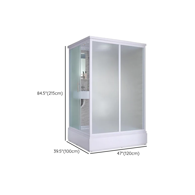 Cabina de ducha rectangular de vidrio templado Cabina de ducha semi-frameless Clearhalo