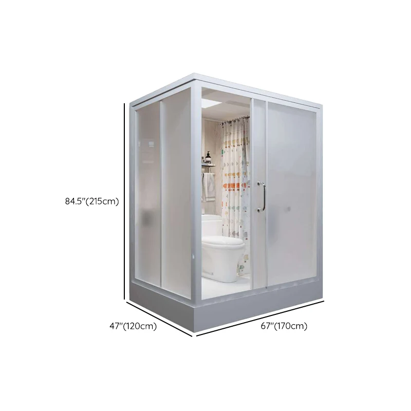 Cabina de ducha rectangular de vidrio templado Cabina de ducha semi-frameless Clearhalo