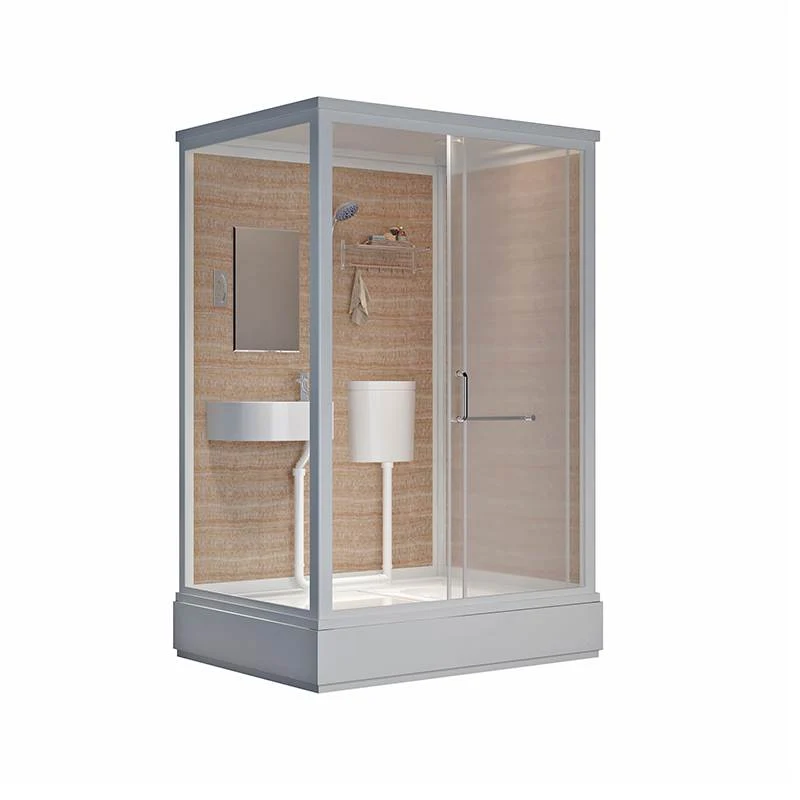 Cabina de ducha rectangular de vidrio templado Cabina de ducha semi-frameless esmerilada Clearhalo