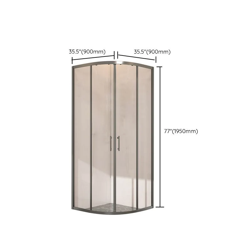 Cabina de ducha redonda Cabina de ducha de vidrio templado transparente con panel fijo Clearhalo
