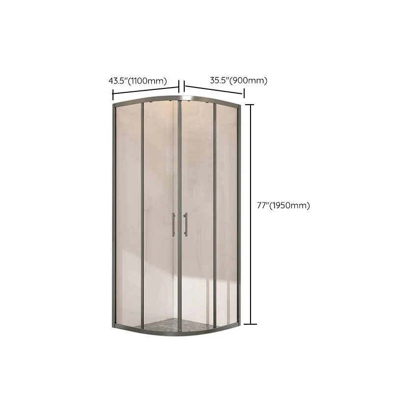 Cabina de ducha redonda Cabina de ducha de vidrio templado transparente con panel fijo Clearhalo