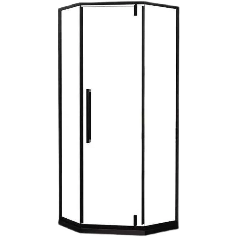 Cabina de ducha de vidrio templado con cabina de ducha de esquina de neoángulo con panel fijo Clearhalo