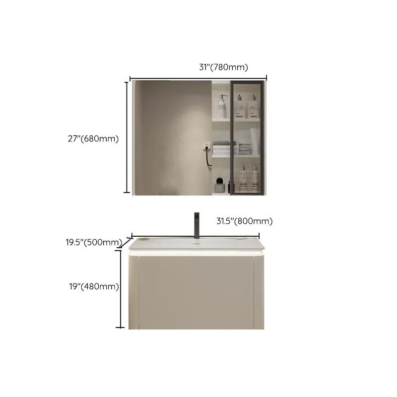 Consola abierta estándar de un lavabo, color blanco, montada en la pared, con juego de lavabo Clearhalo
