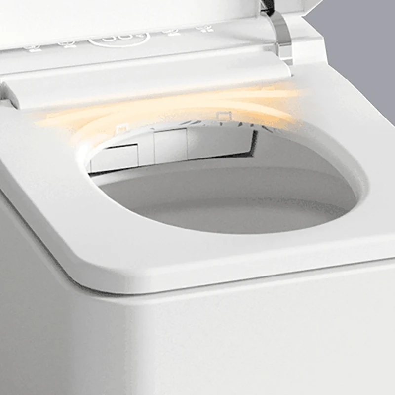 Control de temperatura blanco del sensor de pie del bidé montado en la pared minimalista Clearhalo