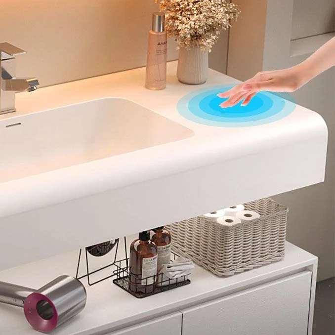 Espejo incluido, lavabo de montaje en pared, tocador con grifo, lavabo para baño Clearhalo