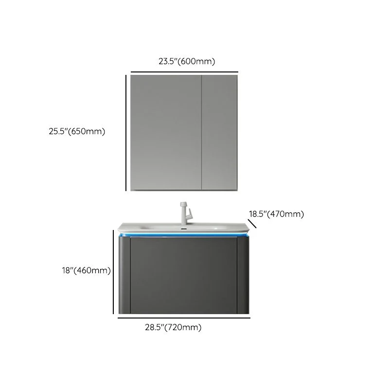 Espejo de montaje en pared incluido juego de tocador de baño con grifo para lavabo Clearhalo