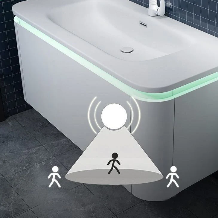 Espejo de montaje en pared incluido, lavabo de baño, tocador con grifo Clearhalo