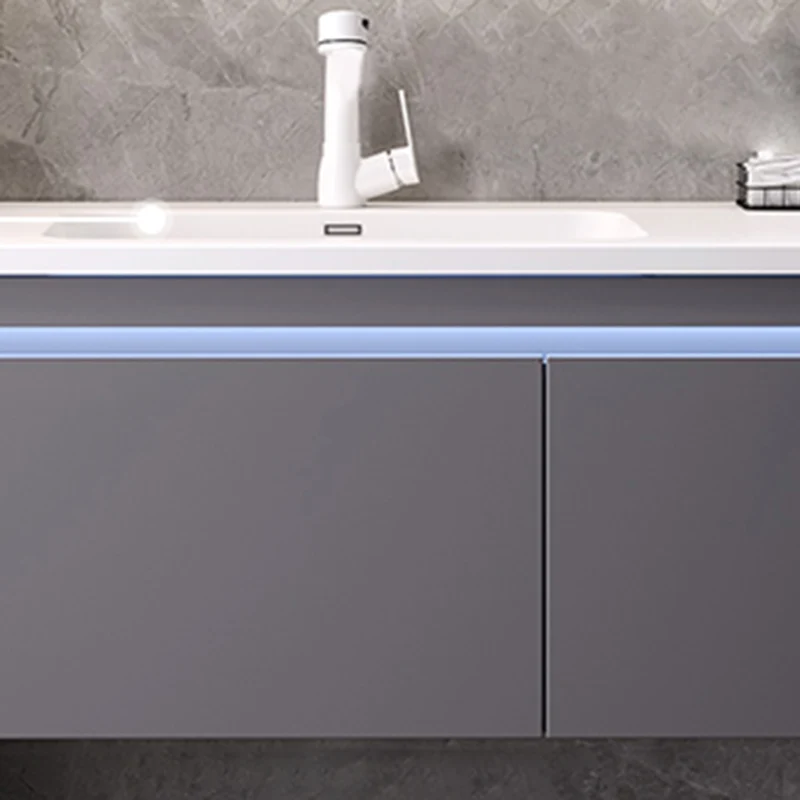 Espejo de montaje en pared incluido lavabo tocador con grifo lavabo para baño Clearhalo