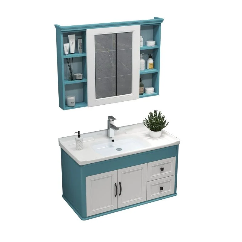Espejo de montaje en pared incluido lavabo tocador con grifo para baño Clearhalo