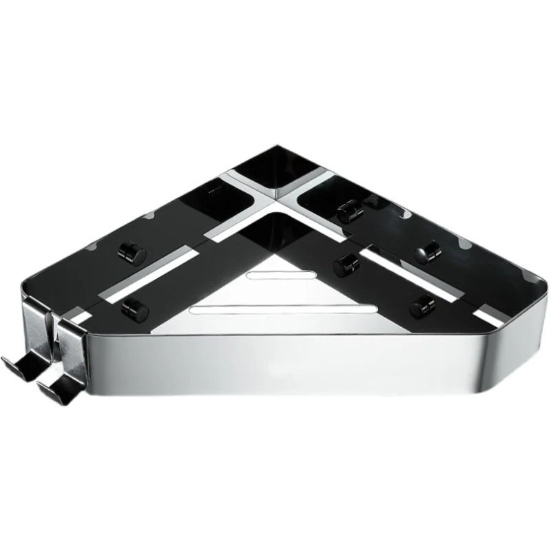 Estante de baño contemporáneo de acero inoxidable, juego de accesorios de baño de 2 piezas Clearhalo