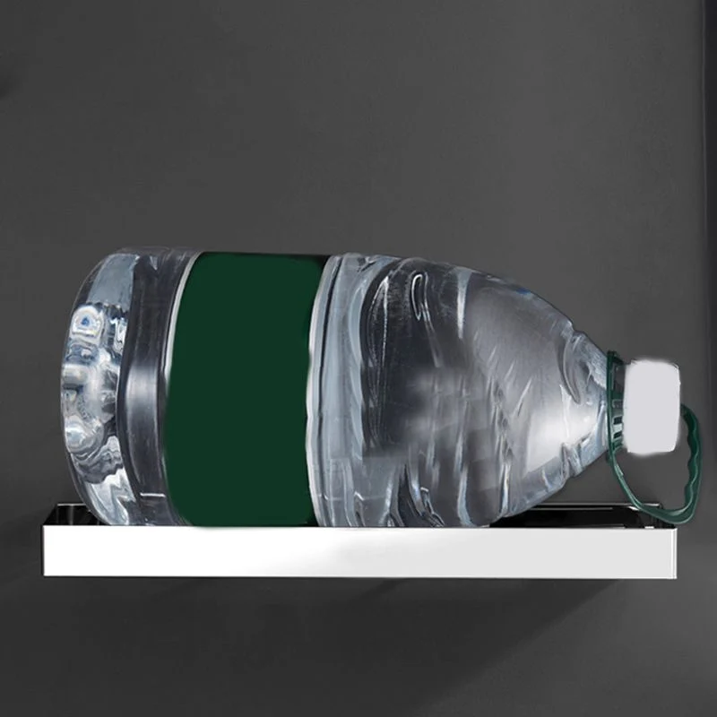 Estante de baño contemporáneo de acero inoxidable, juego de accesorios de baño de 2 piezas Clearhalo