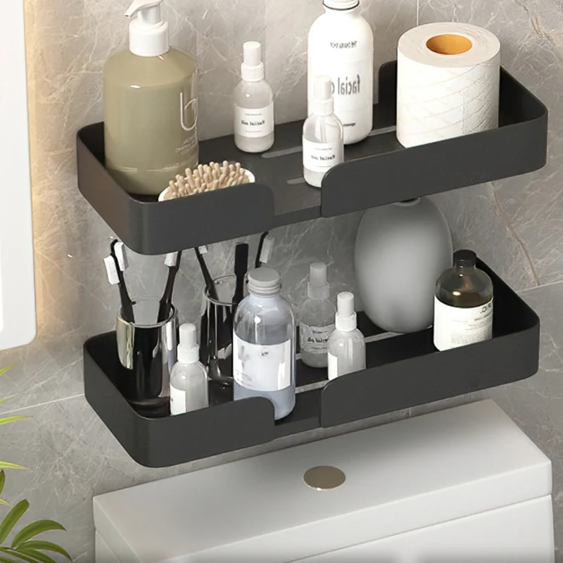 Estante de baño rectangular moderno, juego de accesorios de baño de 2/3 piezas Clearhalo