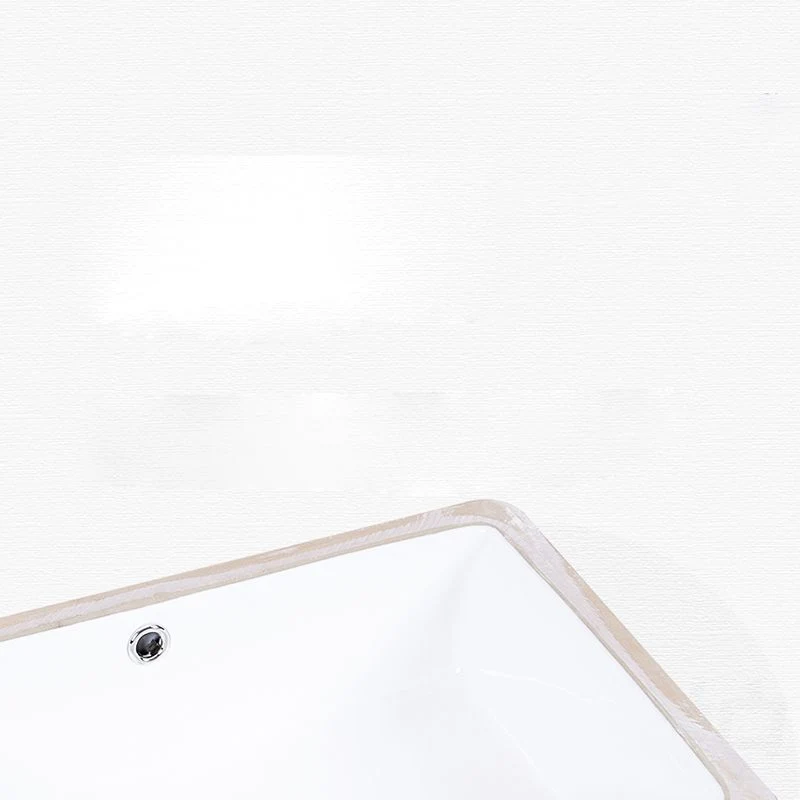 Fregadero de baño bajo encimera Fregadero de baño de cerámica con diseño de orificio de desbordamiento de estilo moderno C...