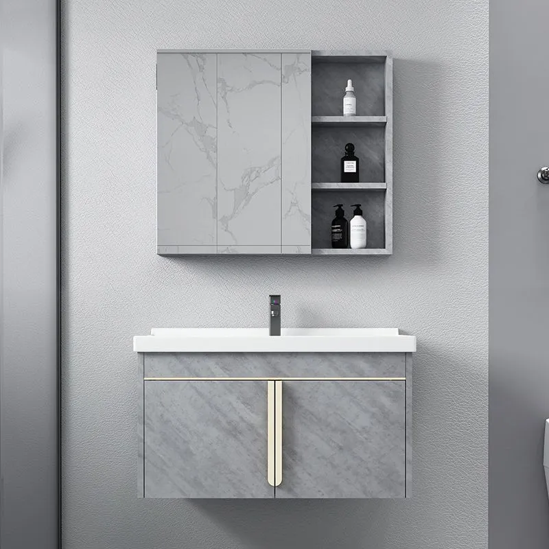 Gabinete de lavabo contemporáneo Gabinete de espejo Gabinete de tocador para baño Clearhalo