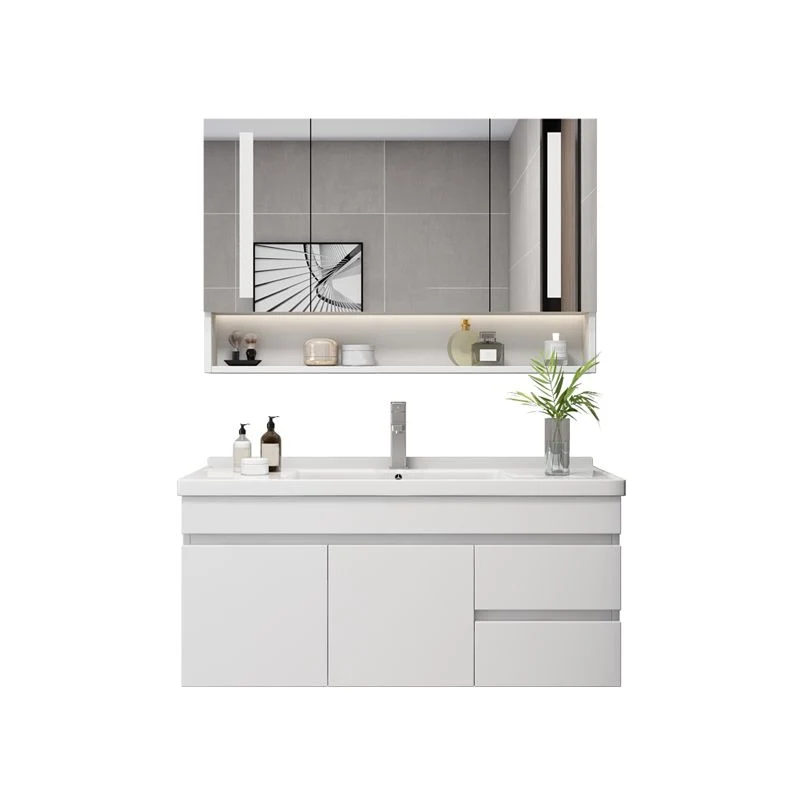 Glam - Juego de tocador para baño con lavabo y espejo Clearhalo