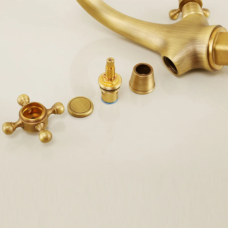 Glam Vessel Faucet Grifo de baño de 1 orificio con 2 manijas en cruz Clearhalo