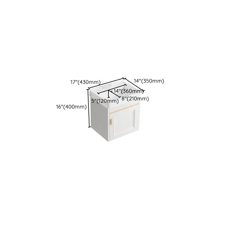 Glam White Sink Vanity - Juego de tocador de madera para baño Clearhalo
