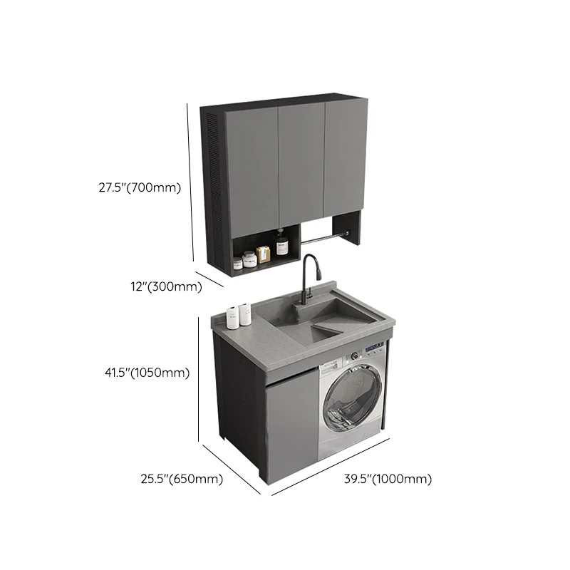 Grifo incluido, lavabo de baño moderno e independiente, tocador con lavabo Clearhalo