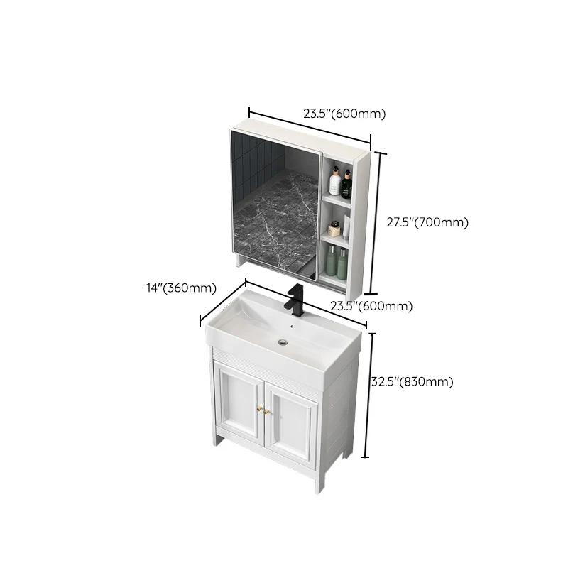 Grifo de metal para lavabo independiente moderno, juego de tocador para baño incluido Clearhalo