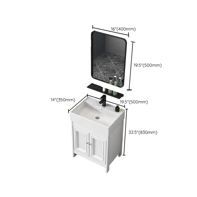 Grifo de metal para lavabo independiente moderno, juego de tocador para baño incluido Clearhalo
