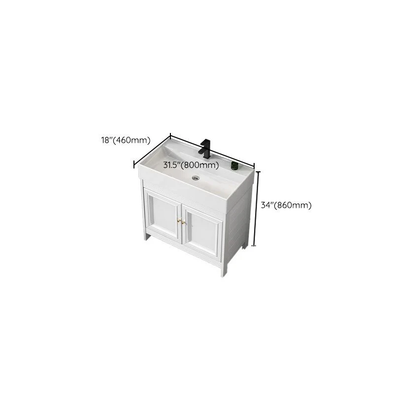 Grifo de metal para lavabo independiente moderno, juego de tocador para baño incluido Clearhalo