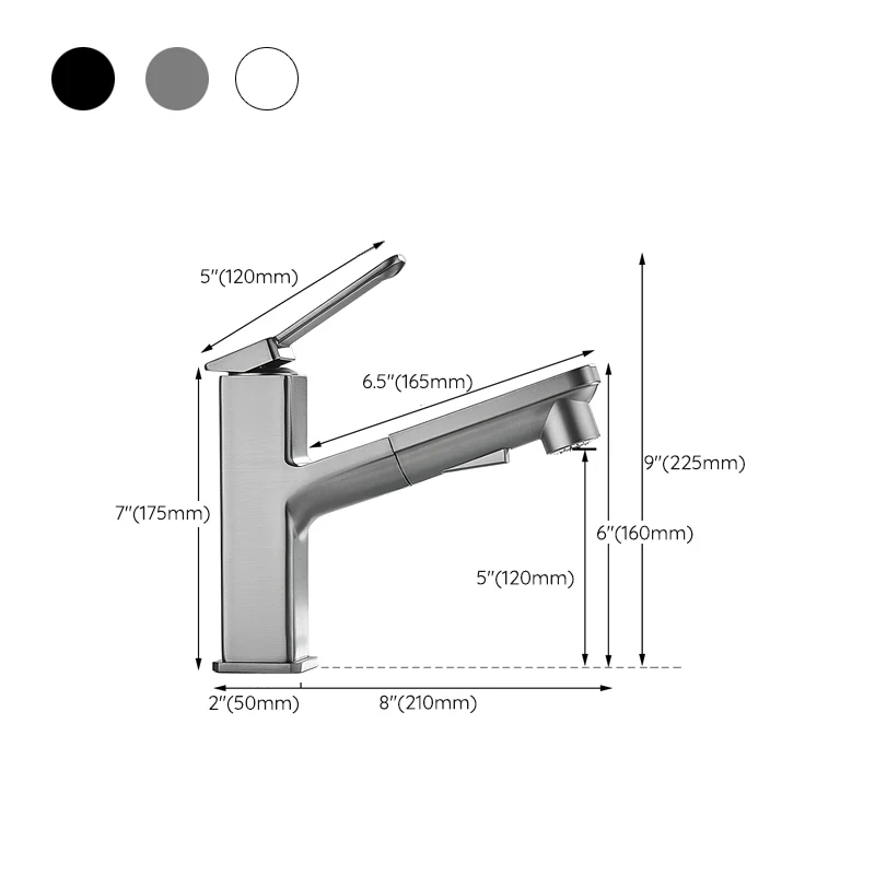 Grifo moderno para recipiente de baño, grifo de lavabo de latón de Color sólido para baño Negro Clearhalo