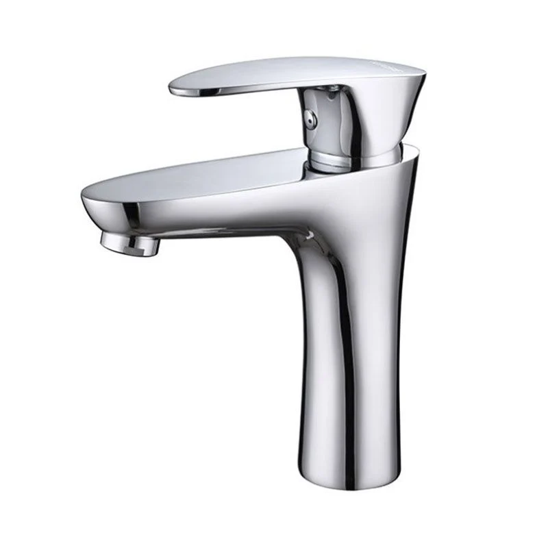 Grifo monomando para lavabo, grifo de baño de latón de arco bajo Clearhalo