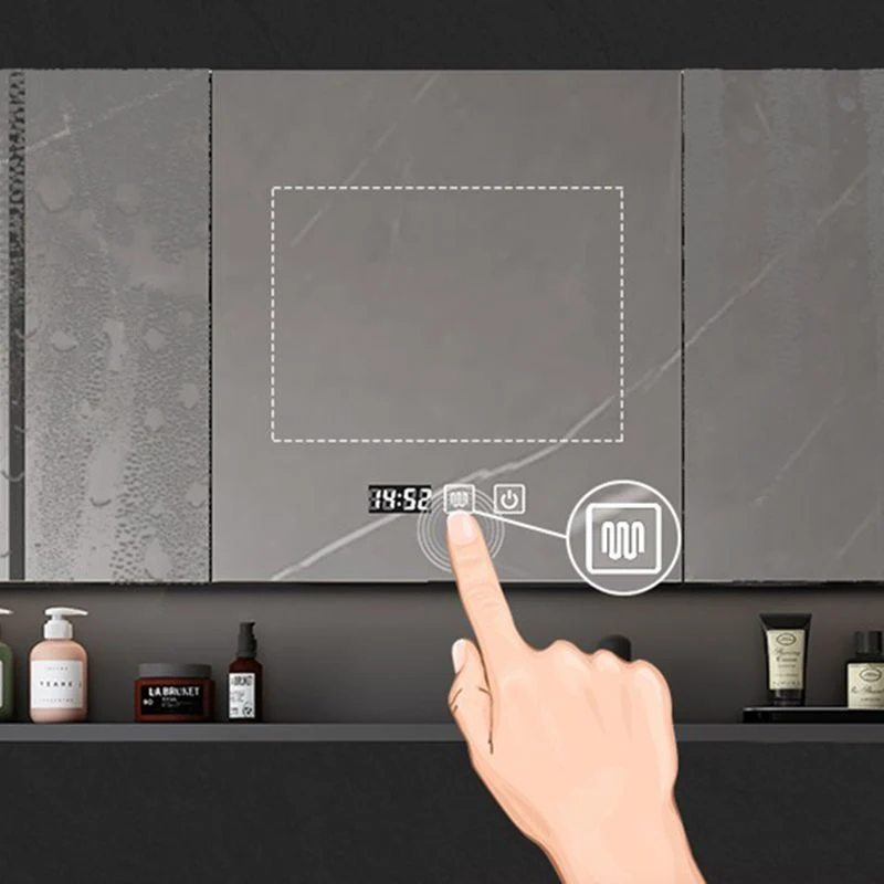 Grifo de montaje en pared incluido tocador de lavabo con espejo de lavabo para baño Clearhalo