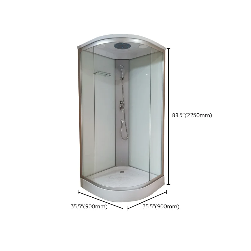 Grifo para cabina de ducha, cabezal de ducha, cabina de ducha rectangular pulida Blanco Clearhalo