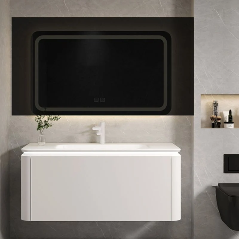 Grifo para tocador de baño de montaje en pared incluido Juego de tocador de baño moderno Clearhalo