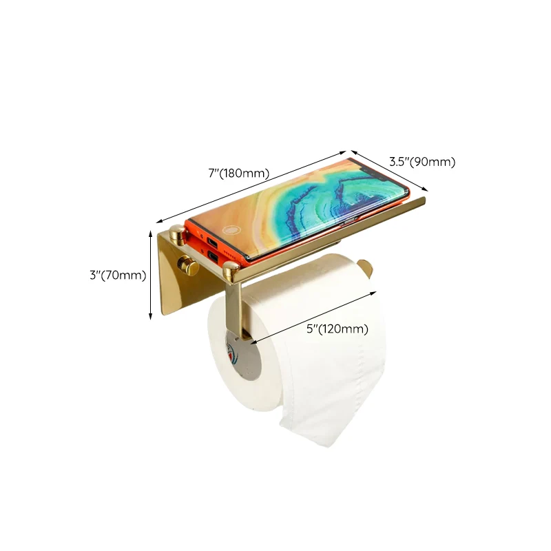 Hardware de baño tradicional, estante de baño dorado, kit de accesorios de baño Clearhalo