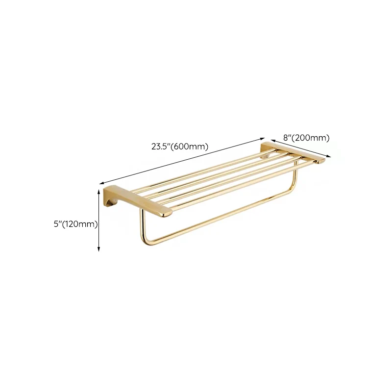 Hardware de baño tradicional, estante de baño dorado, kit de accesorios de baño Clearhalo