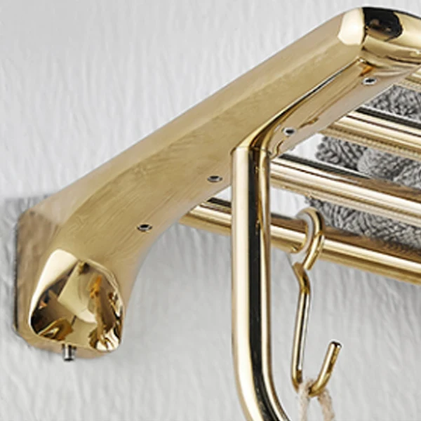Hardware de baño tradicional, estante de baño dorado, kit de accesorios de baño Clearhalo