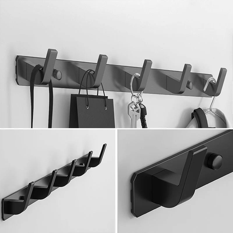 Herrajes modernos para baño con acabado mate, juego de herrajes para baño de 2 piezas, ganchos para batas Clearhalo