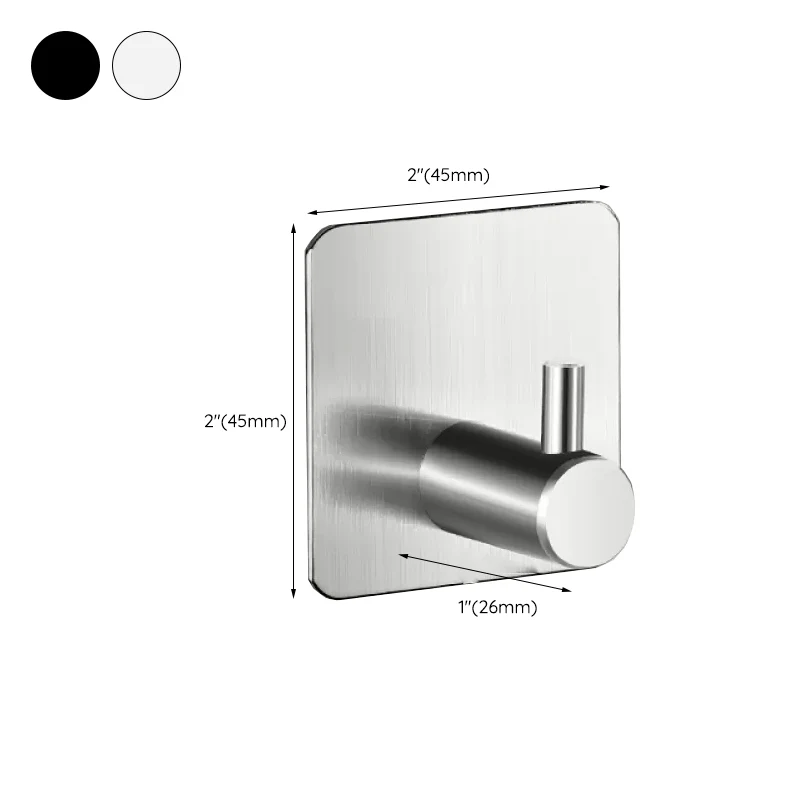 Juego de accesorios de baño de acero inoxidable moderno, barra para toallas/anillo y ganchos para batas de cromo cepillado...