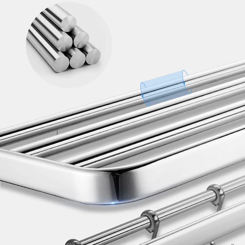 Juego de accesorios de baño de acero moderno, juego de accesorios de baño plateados Clearhalo