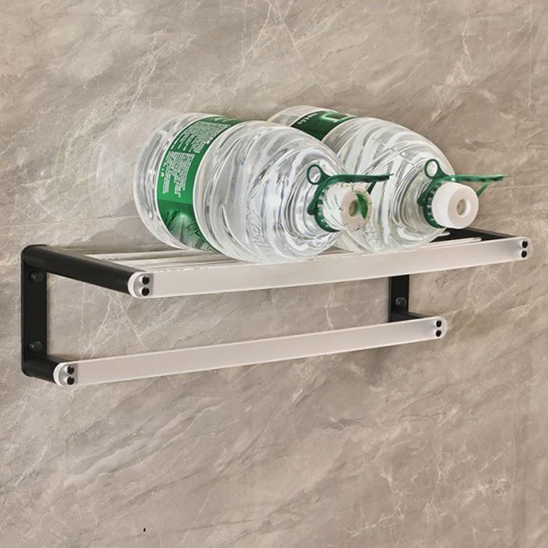 Juego de accesorios de baño de aluminio y acrílico contemporáneo Clearhalo