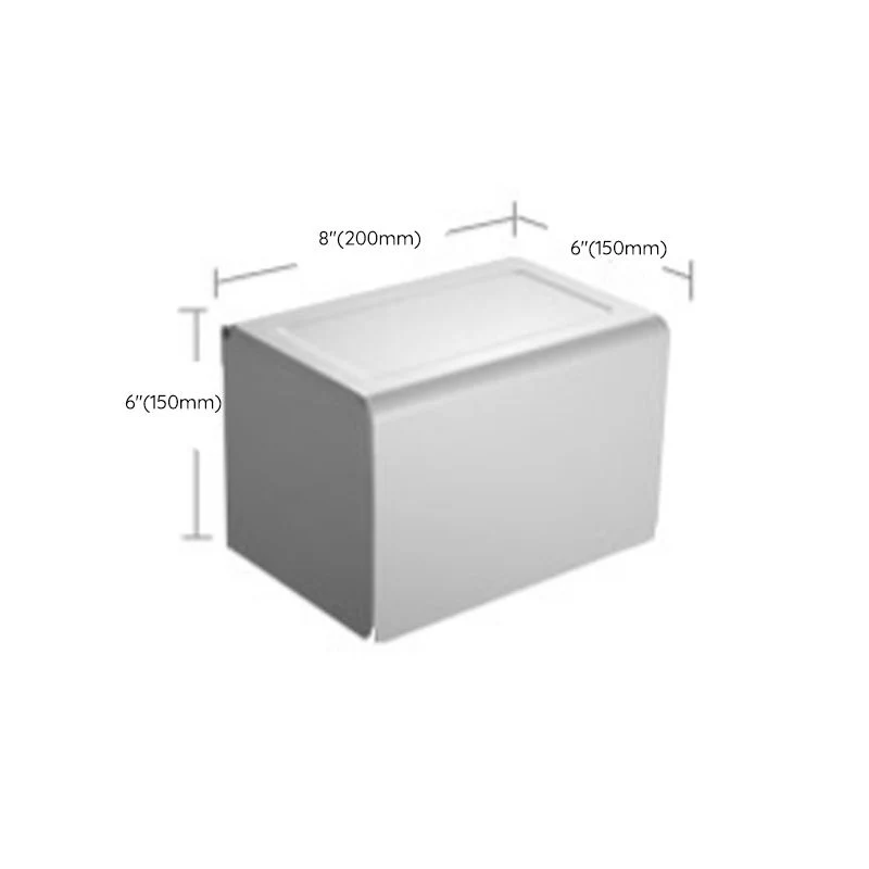 Juego de accesorios de baño de aluminio Juego de accesorios de baño blanco moderno Clearhalo