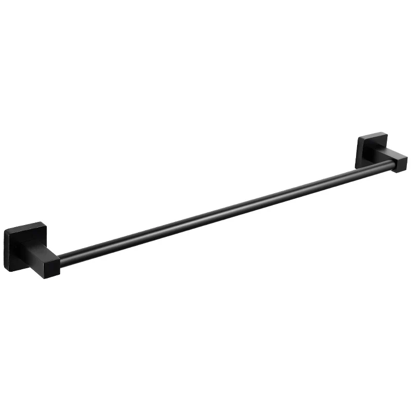 Juego de accesorios de baño de aluminio, kit de accesorios de baño negro, barra de toalla Clearhalo