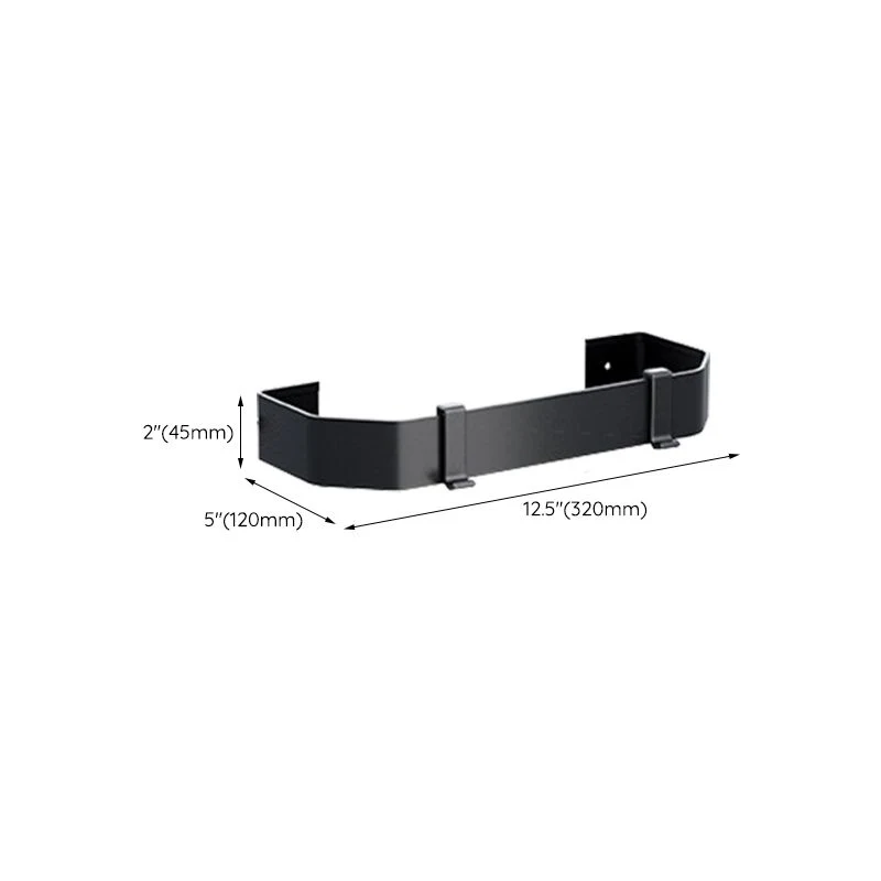 Juego de accesorios de baño de aluminio tradicional, kit de accesorios de baño negro Clearhalo
