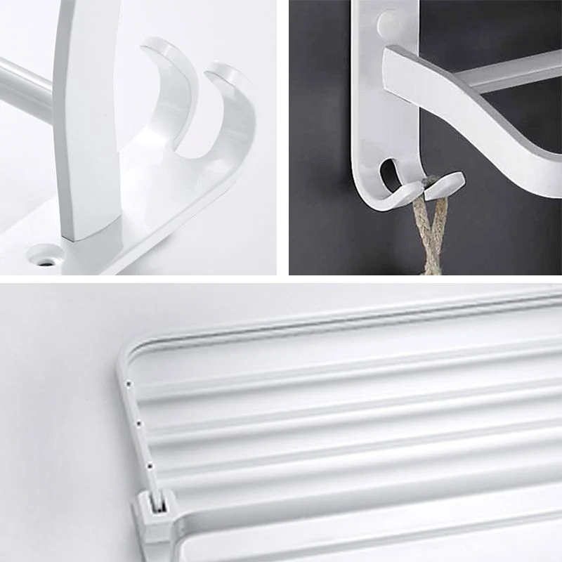 Juego de accesorios de baño blanco, juego de accesorios de baño moderno, toallero Clearhalo