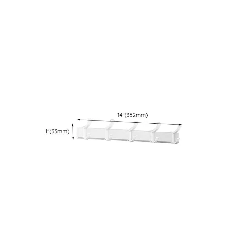 Juego de accesorios de baño blanco Kit de accesorios de baño de aluminio contemporáneo con barra para toallas Clearhalo
