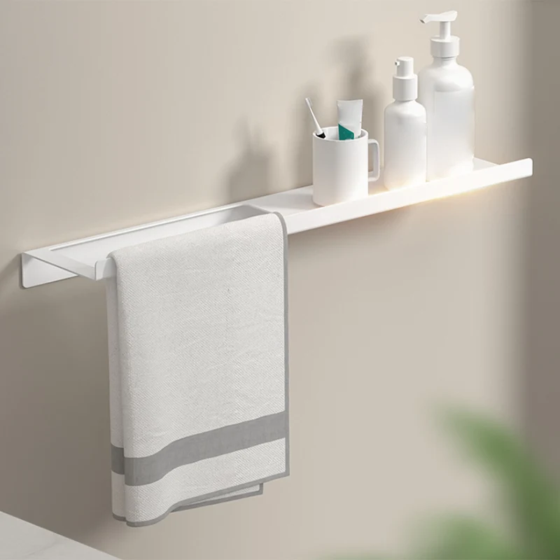 Juego de accesorios de baño blanco moderno, estante de baño, soporte de papel, Kit de accesorios de baño Clearhalo